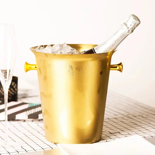 Premium Stainless Steel Ice Bucket - Gold, Silver, Bronze