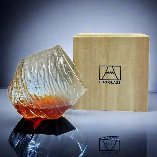 Elegant Japan Whiskey Glass in Wooden Gift Box (2 Designs)