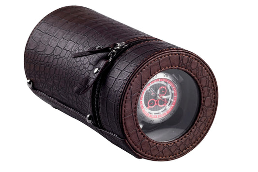 Luxury Portable Automatic Watch Winder - PU Leather Travel Storage Box with Mabuchi Motor