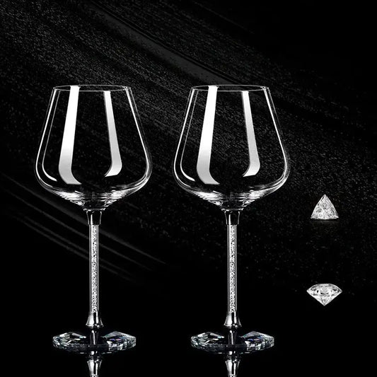 2Pcs Light Luxury High-End Crystal Cup Red Wine Glass Set