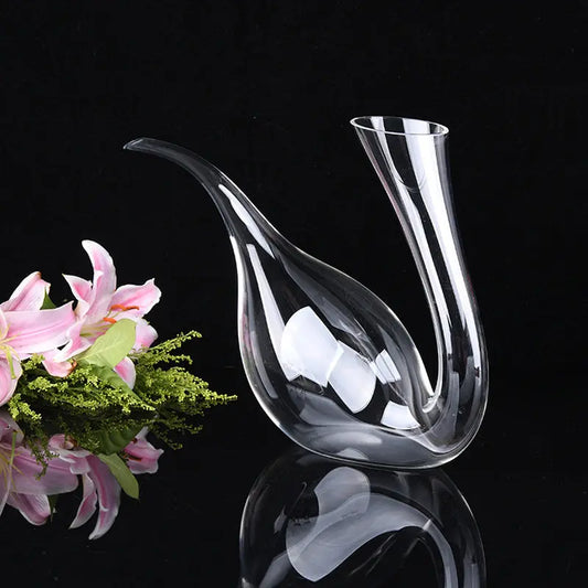 1500ML Crystal Glass Swan Wine Decanter Aerator