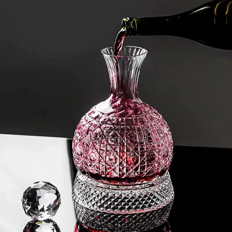 Elegant Lead-Free Crystal Wine Tumbler - 1500ml Aerator Decanter