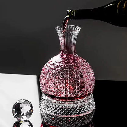 Elegant Lead-Free Crystal Wine Tumbler - 1500ml Aerator Decanter