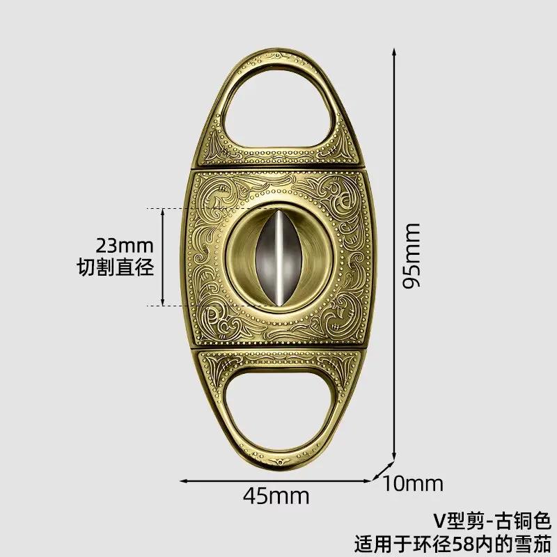 Retro Stainless Steel Cigar Cutter Double Cut