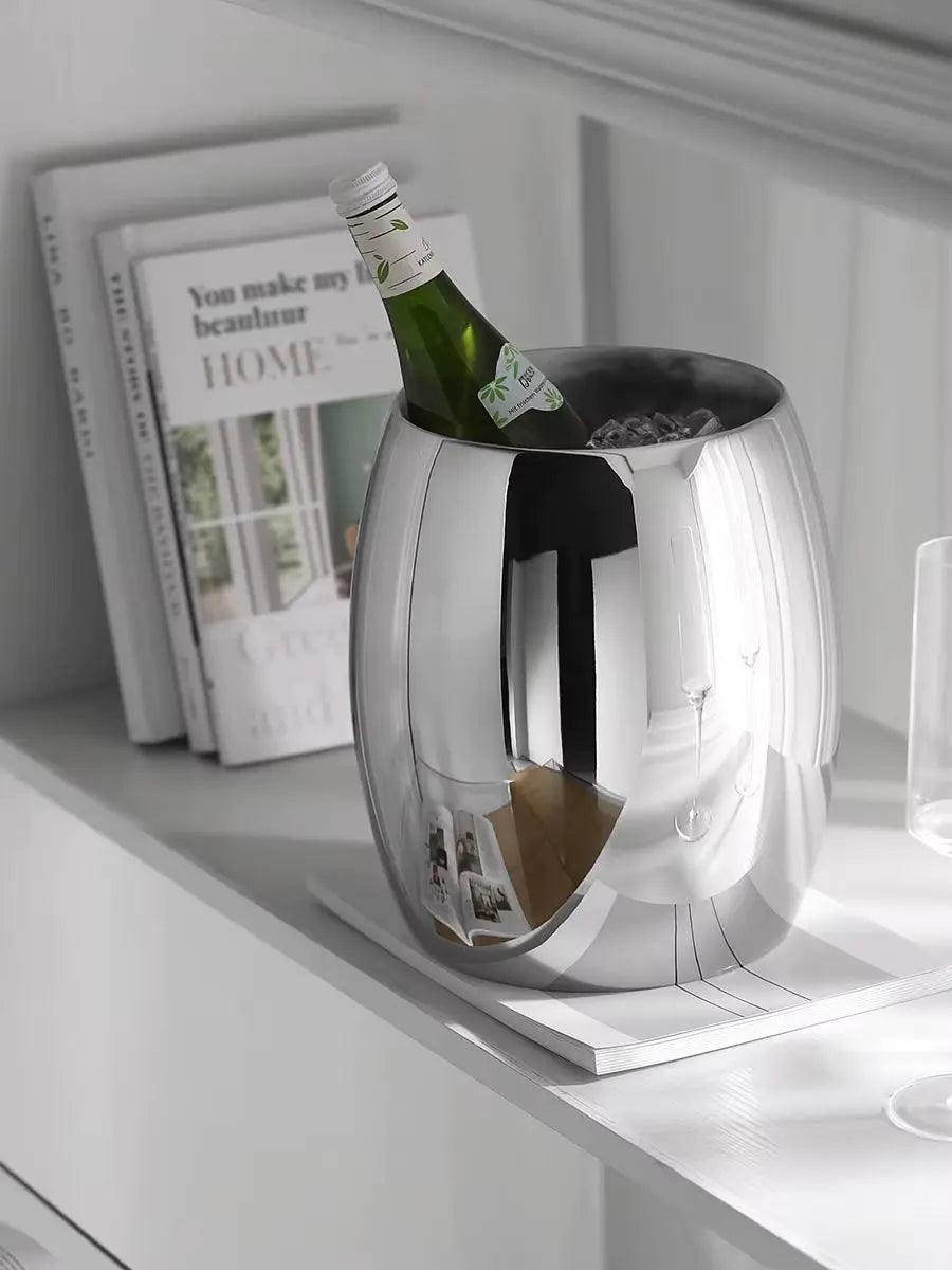 Luxury Double Layer Ice Bucket Stainless Steel Champagne Bucket