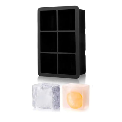 Large Round & Square Ice Cube Maker - 6 Grid Mold