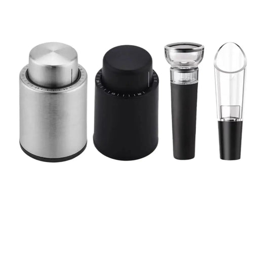 Vacuum Wine Stopper Stainless Steel Wine Savers Vacuum Pump
