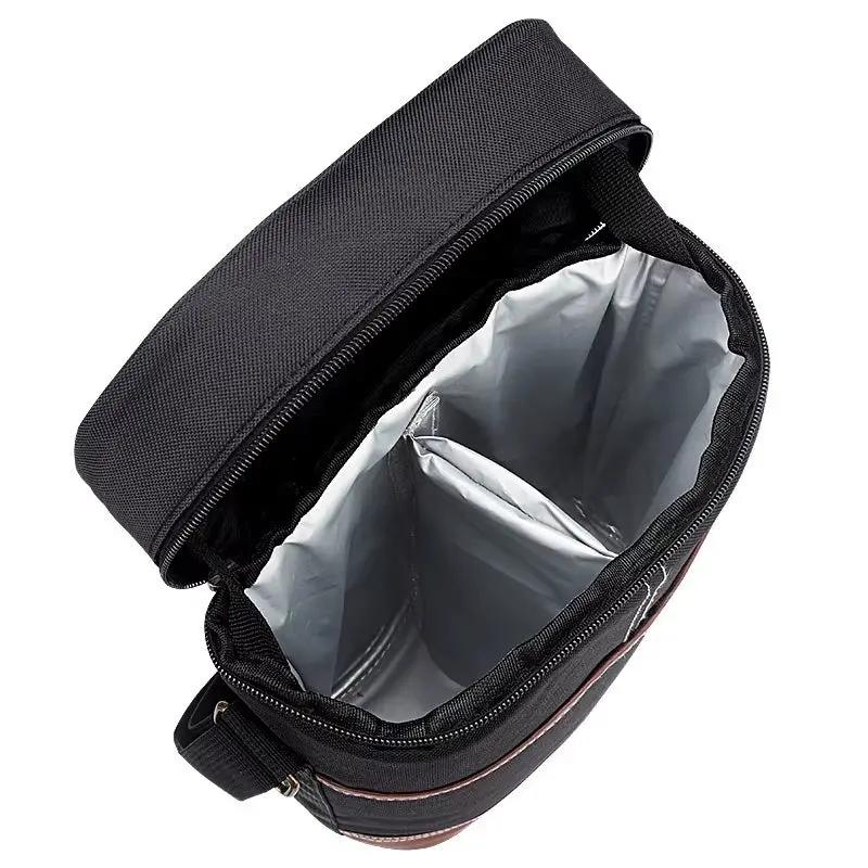 Insulated Wine Bottle Cooler Bag - Holds 2 Bottles & Wine Glass