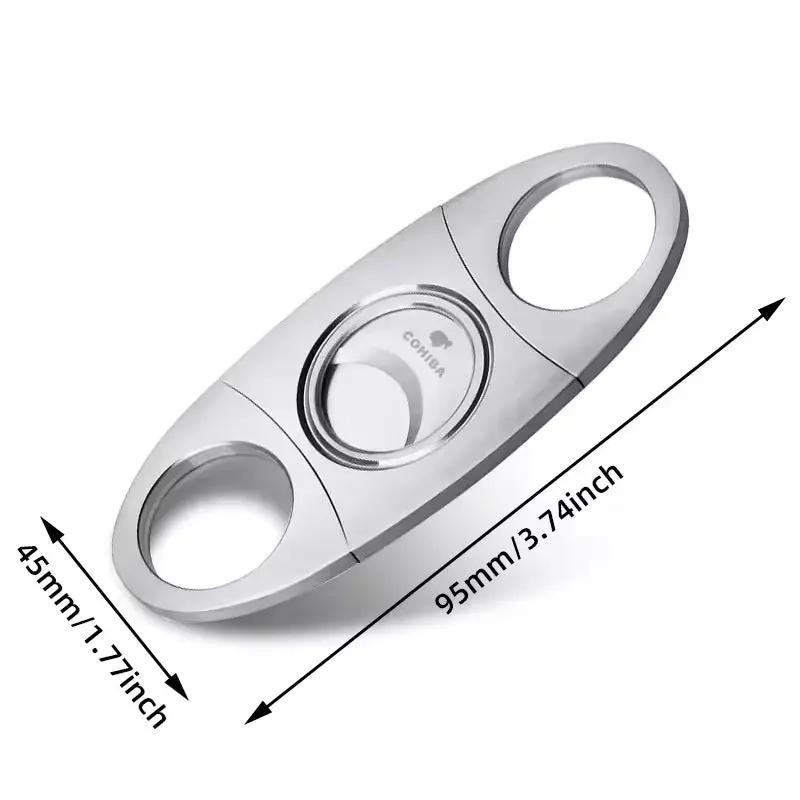 Retro Stainless Steel Cigar Cutter Double Cut