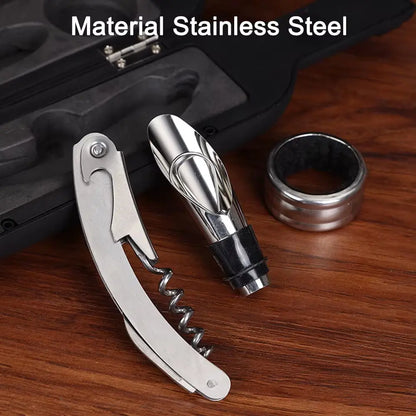 Premium 5-Piece Wine Opener Accessories Gift Set