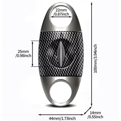 Retro Stainless Steel Cigar Cutter Double Cut