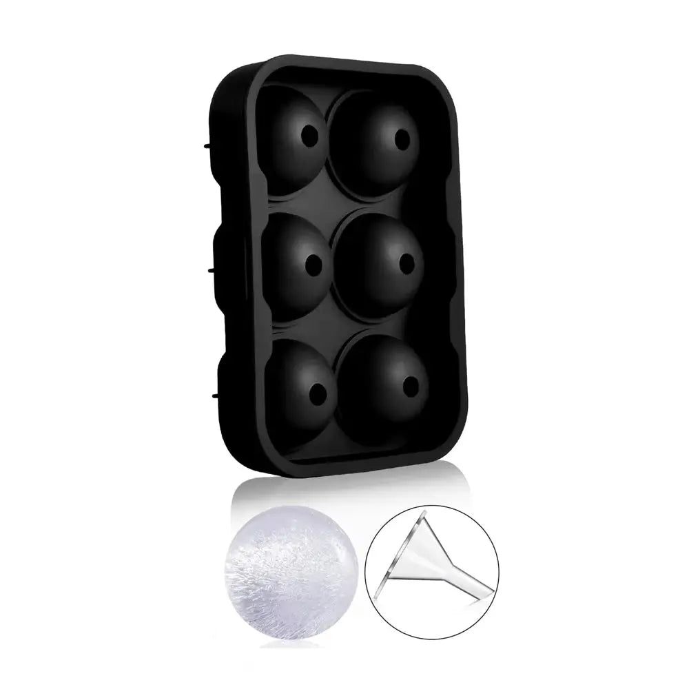 Large Round & Square Ice Cube Maker - 6 Grid Mold