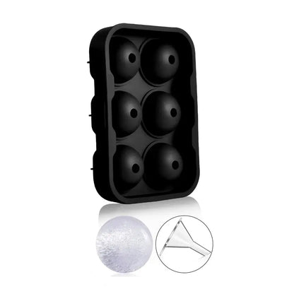 Large Round & Square Ice Cube Maker - 6 Grid Mold