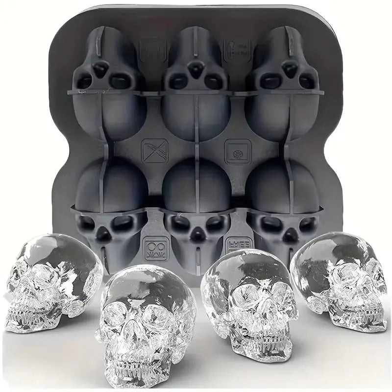 Skull Ice Cube Tray - 3D Silicone Mold 4/6