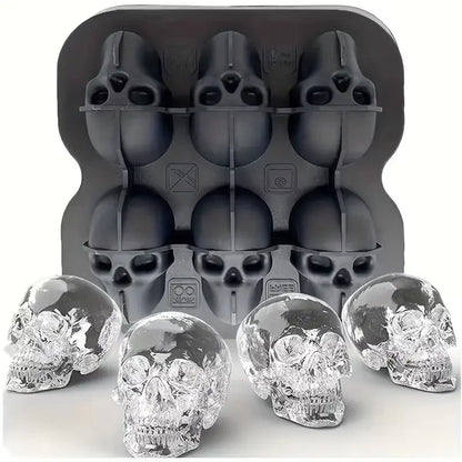 Skull Ice Cube Tray - 3D Silicone Mold 4/6