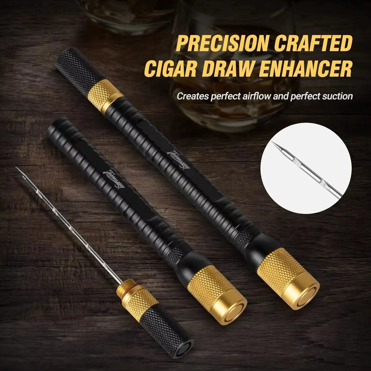 Ultimate 4-in-1 Cigar Draw Enhancer Kit: Cigar Punch, Twin Nubber & Stainless Steel Double End Punch