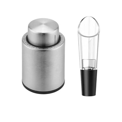 Vacuum Wine Stopper Stainless Steel Wine Savers Vacuum Pump