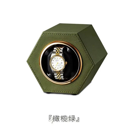 Watch Winder Box Automatic PU Leather Global Universal Power Cord