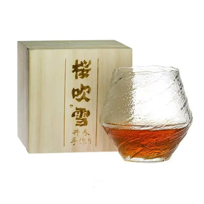 Handmade 420ml Japanese Hammer Pattern Whiskey Glass