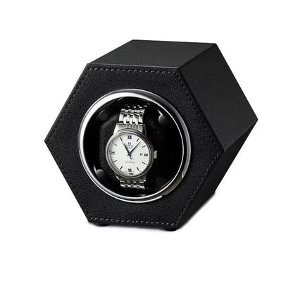 Watch Winder Box Automatic PU Leather Global Universal Power Cord