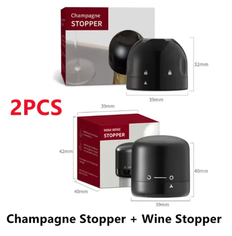 Vacuum Wine Stopper Stainless Steel Wine Savers Vacuum Pump