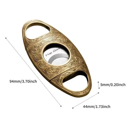 Retro Stainless Steel Cigar Cutter Double Cut