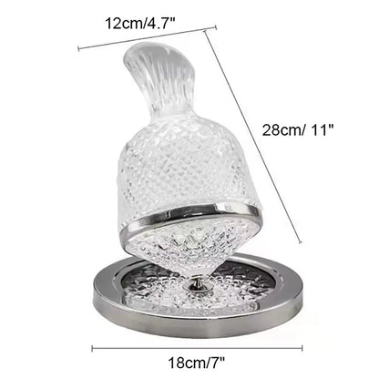 1500ML 360° Rotating Crystal Glass Decanter Wine Aerator & Dispenser 
