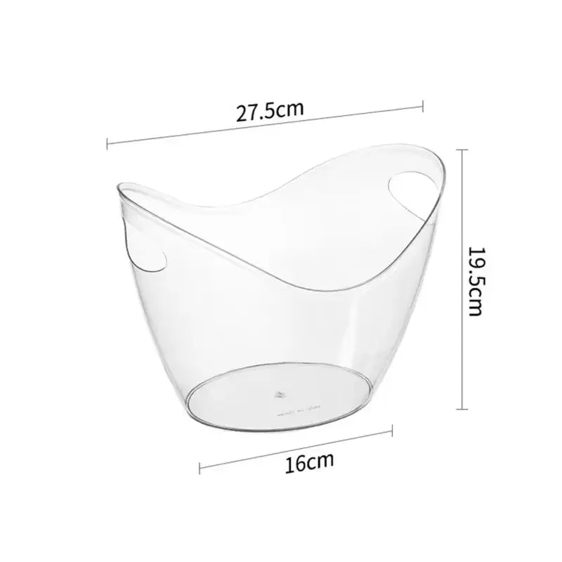 Premium Transparent Ice Cube Storage Bucket