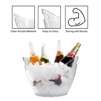 Premium Transparent Ice Cube Storage Bucket