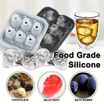 Skull Ice Cube Tray - 3D Silicone Mold 4/6