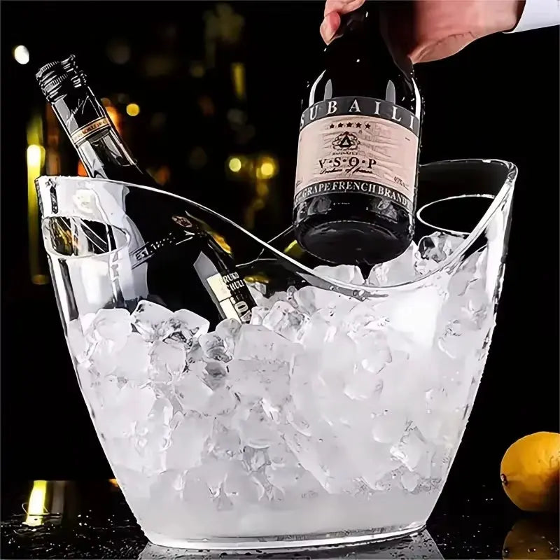 Premium Transparent Ice Cube Storage Bucket