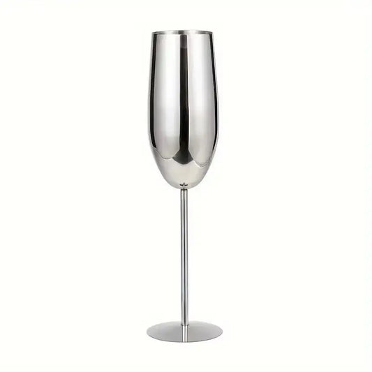 Stainless Steel Champagne Glasses - 250ML Gold, Silver, Bronze