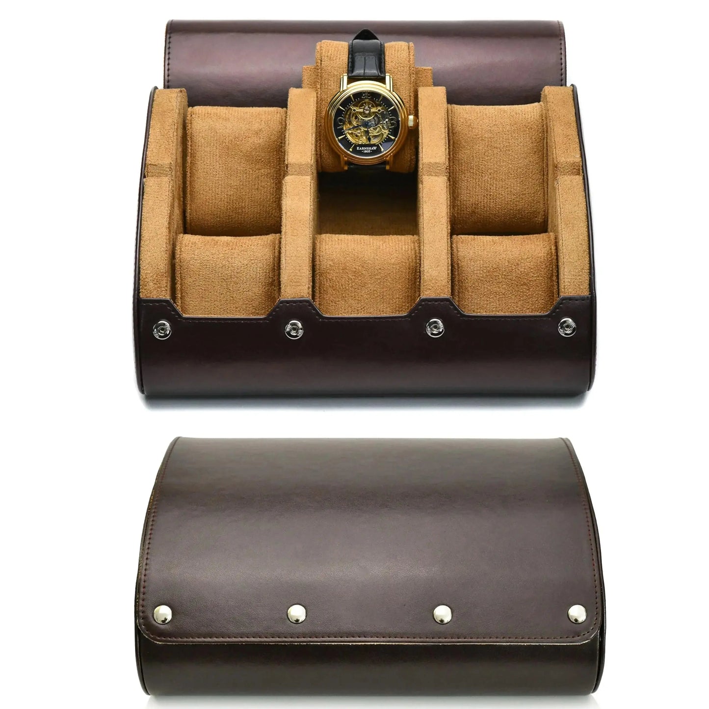 Luxury PU Leather Watch Travel Case - 3/6 Slot Organizer