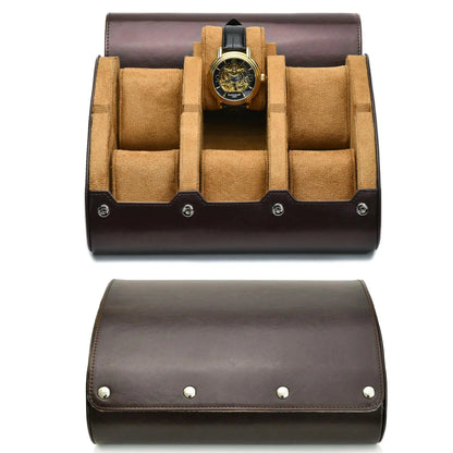 Luxury PU Leather Watch Travel Case - 3/6 Slot Organizer