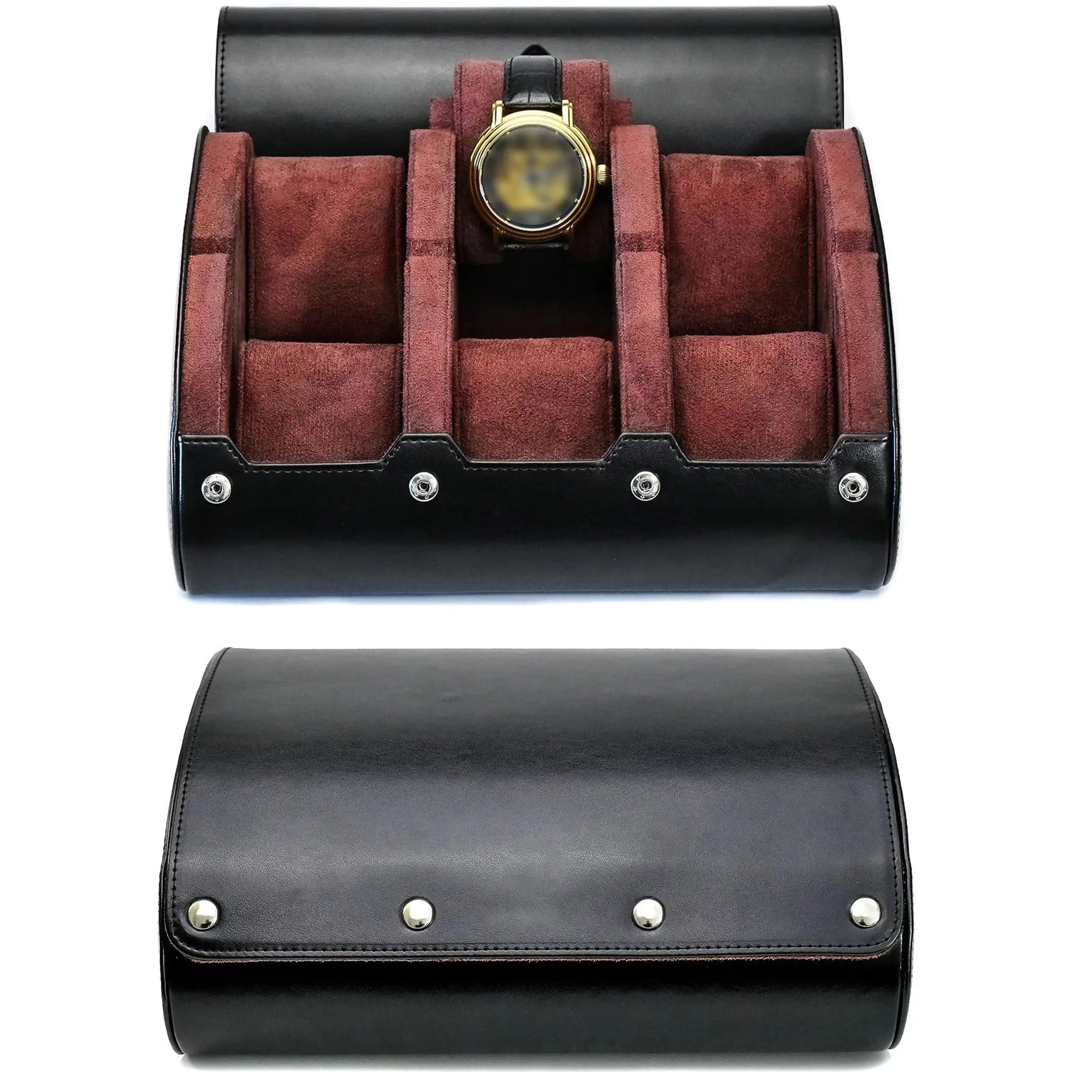 Luxury PU Leather Watch Travel Case - 3/6 Slot Organizer