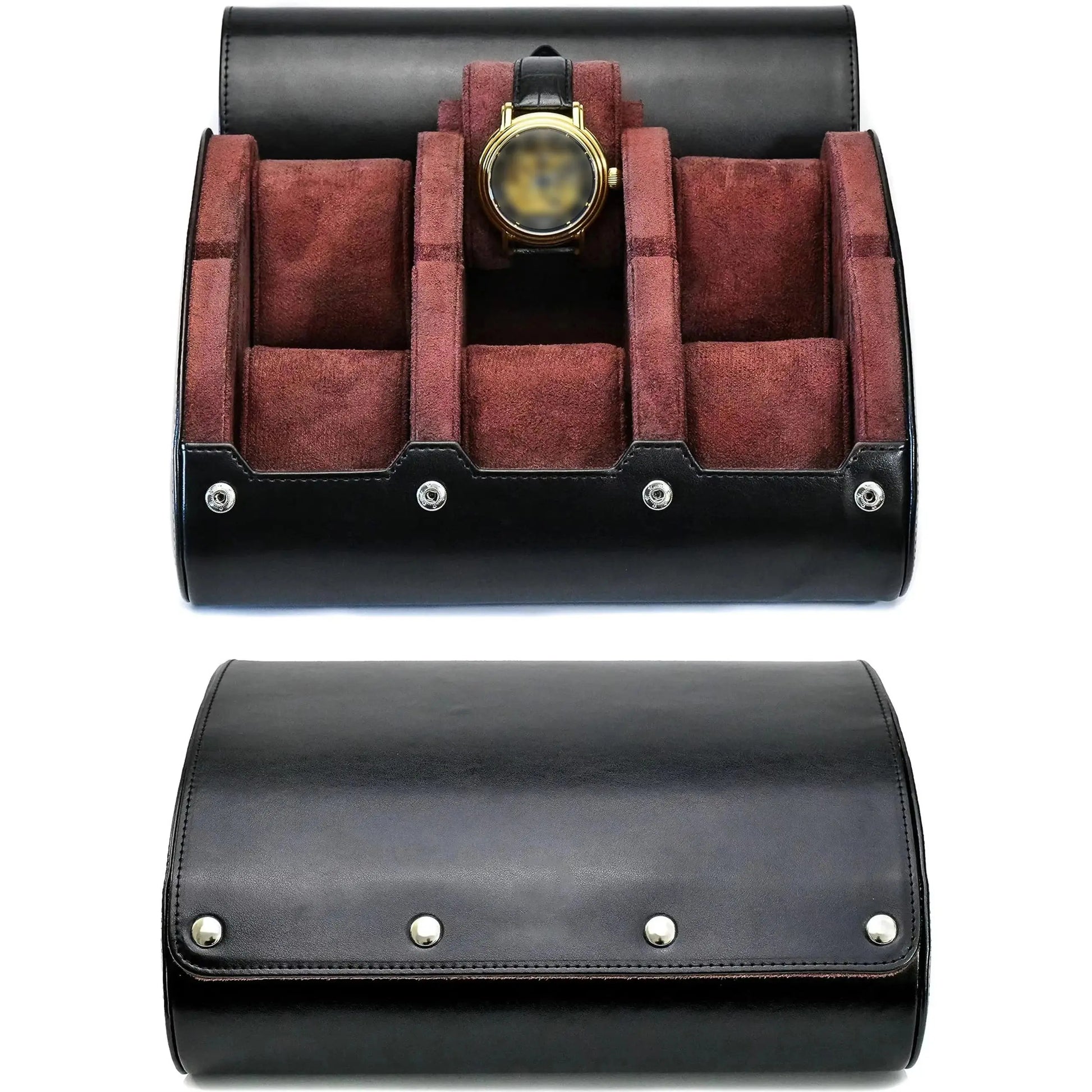 Luxury PU Leather Watch Travel Case - 3/6 Slot Organizer