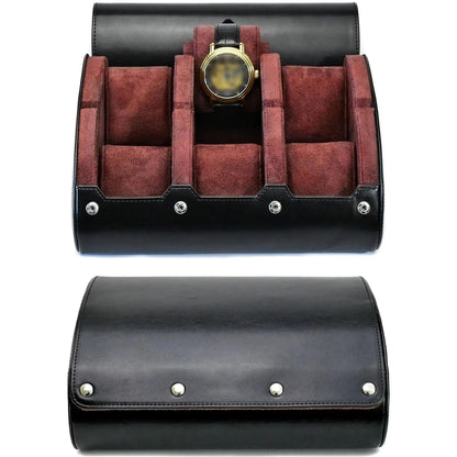 Luxury PU Leather Watch Travel Case - 3/6 Slot Organizer