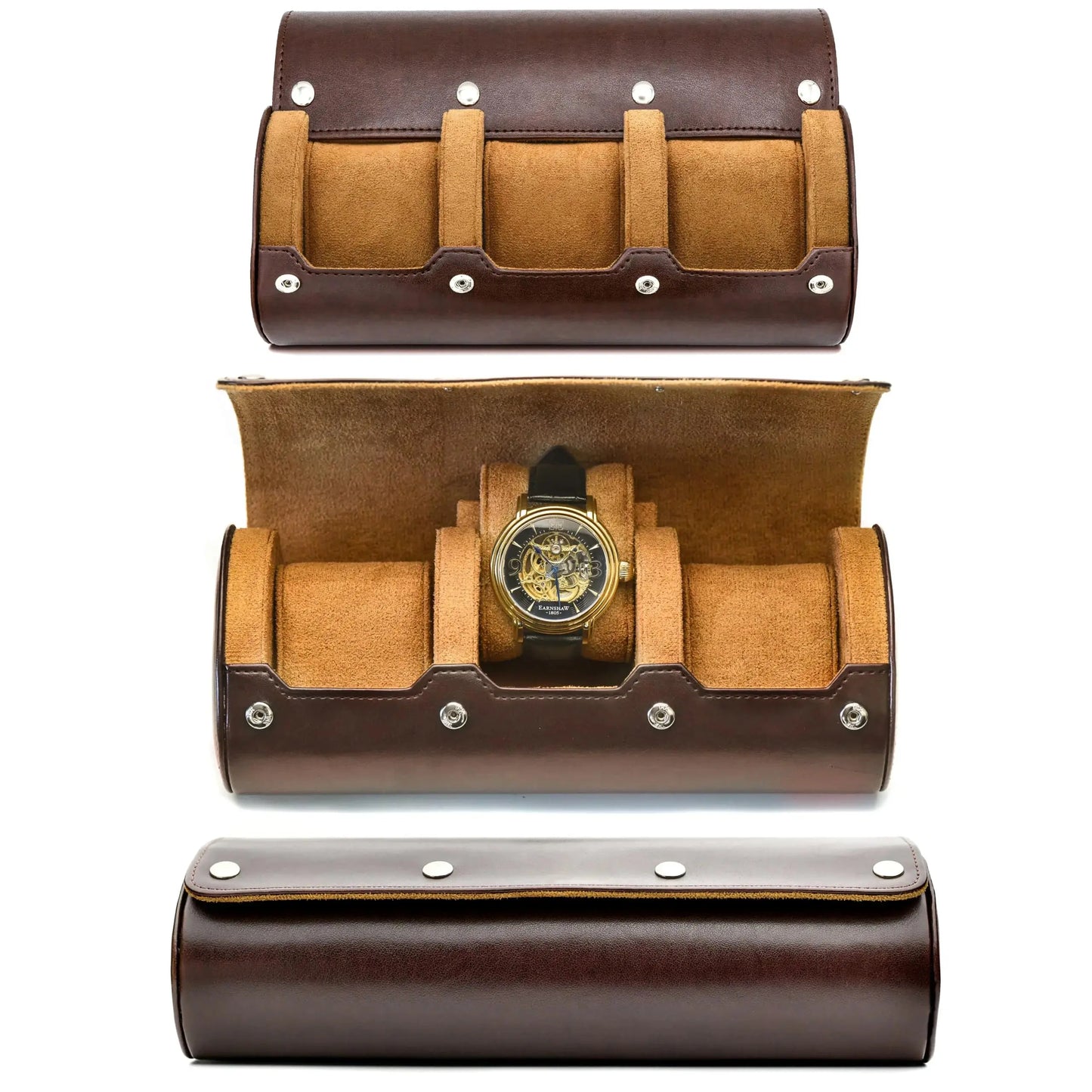 Luxury PU Leather Watch Travel Case - 3/6 Slot Organizer