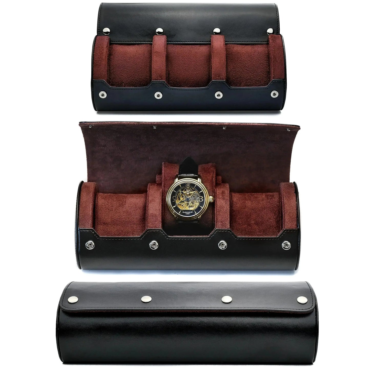 Luxury PU Leather Watch Travel Case - 3/6 Slot Organizer