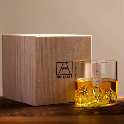 Elegant Japan Whiskey Glass in Wooden Gift Box (2 Designs)