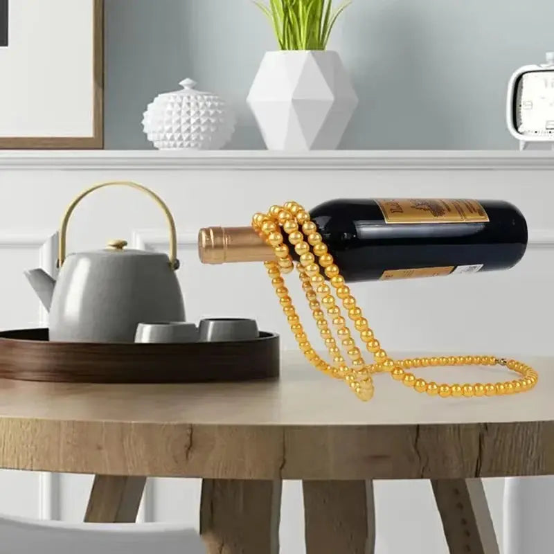 Floating Wine Holder Necklace Rack - Unique Champagne Bottle Display