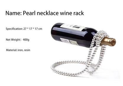 Floating Wine Holder Necklace Rack - Unique Champagne Bottle Display