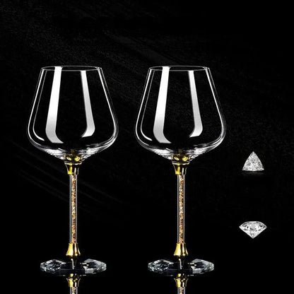 2Pcs Light Luxury High-End Crystal Cup Red Wine Glass Set