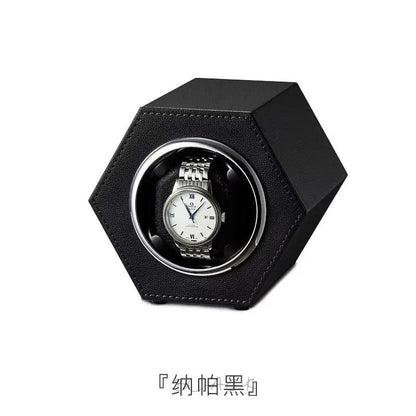 Watch Winder Box Automatic PU Leather Global Universal Power Cord