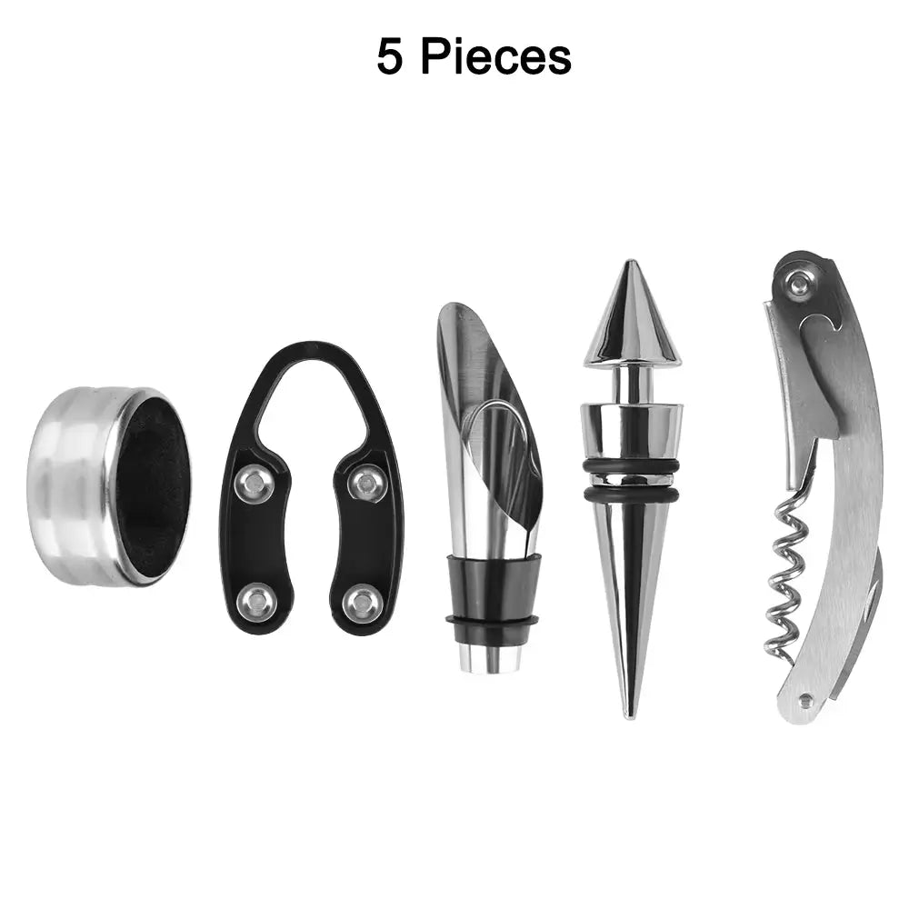 Premium 5-Piece Wine Opener Accessories Gift Set