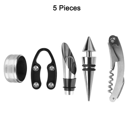Premium 5-Piece Wine Opener Accessories Gift Set