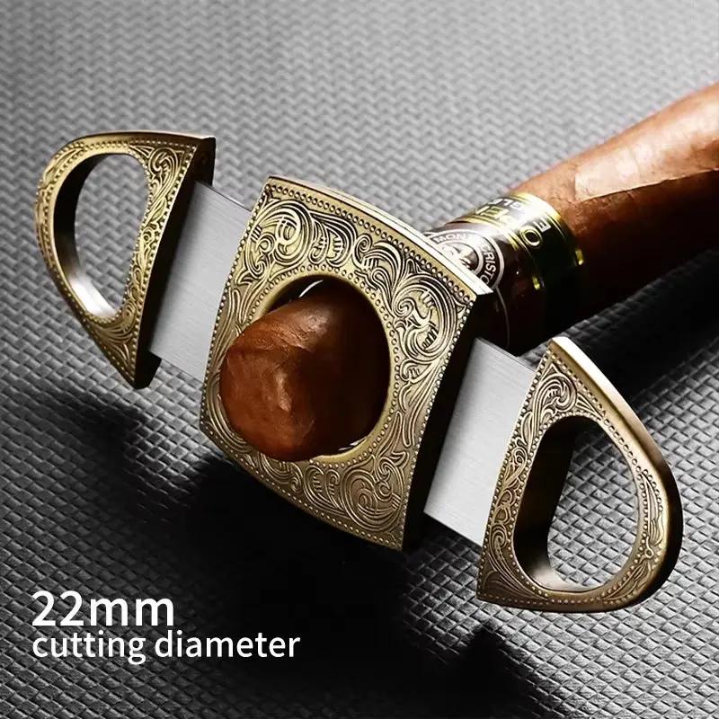 Retro Stainless Steel Cigar Cutter Double Cut