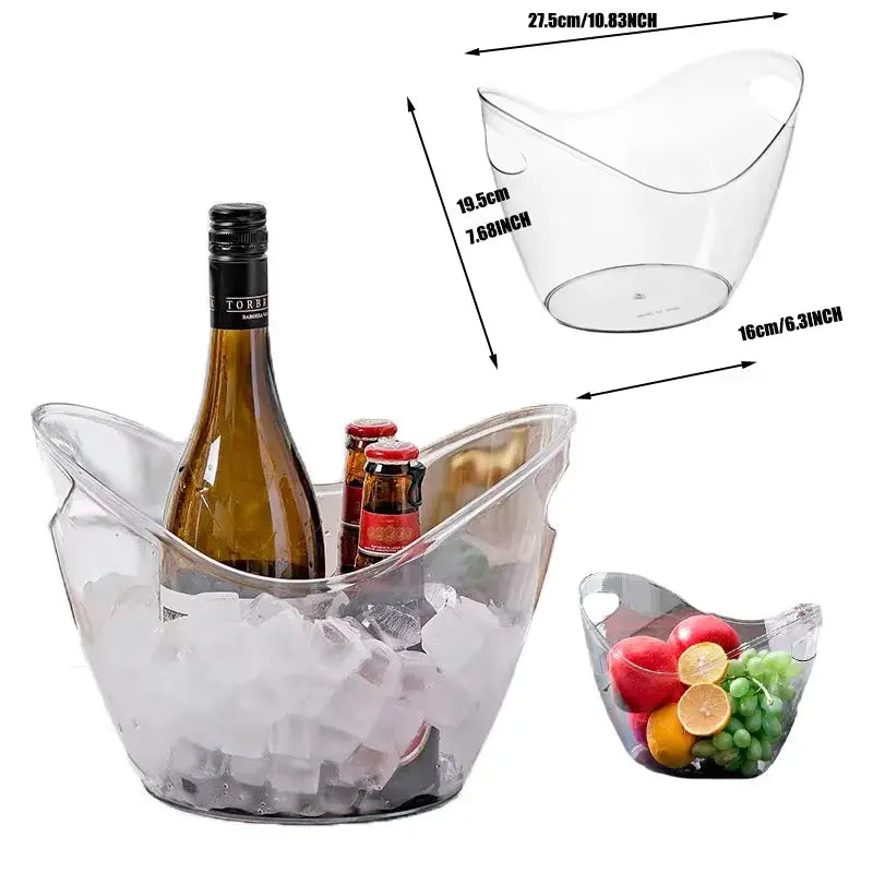 Premium Transparent Ice Cube Storage Bucket