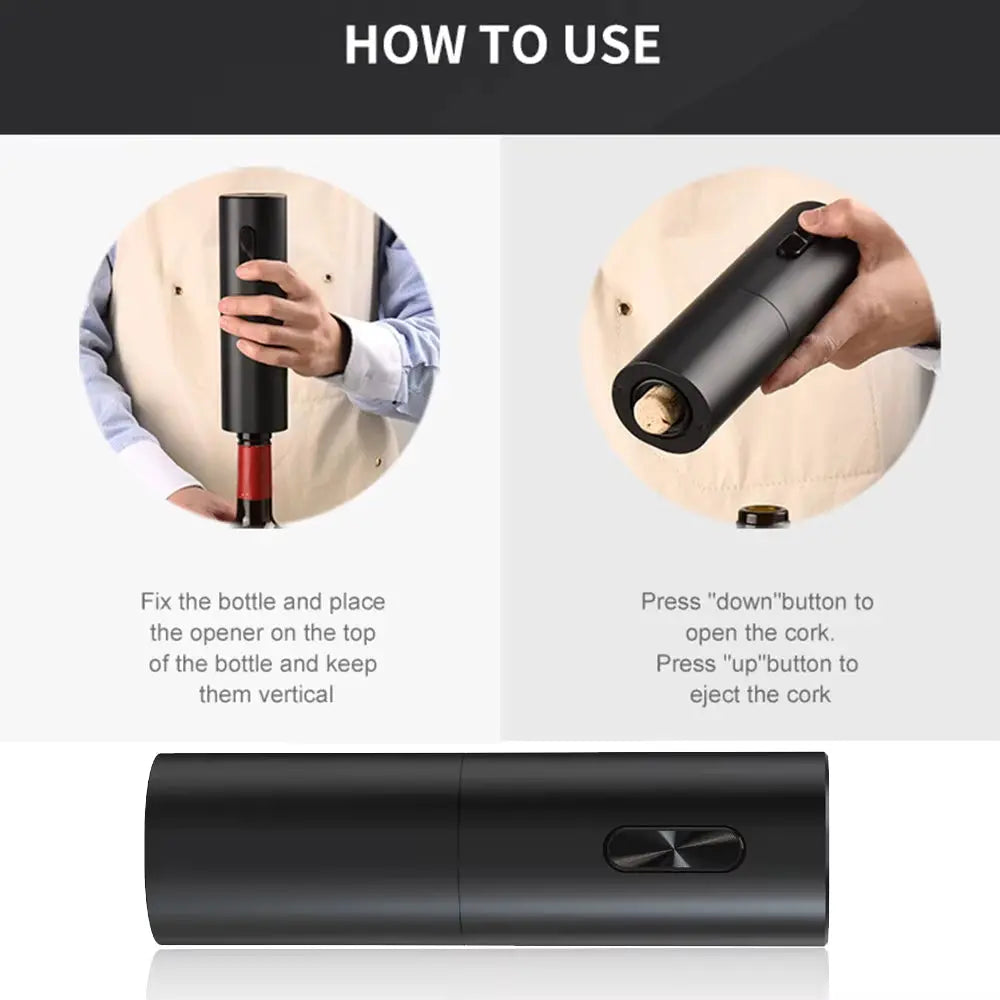 Electric Wine Opener Set - Automatic Charging & Battery Powered