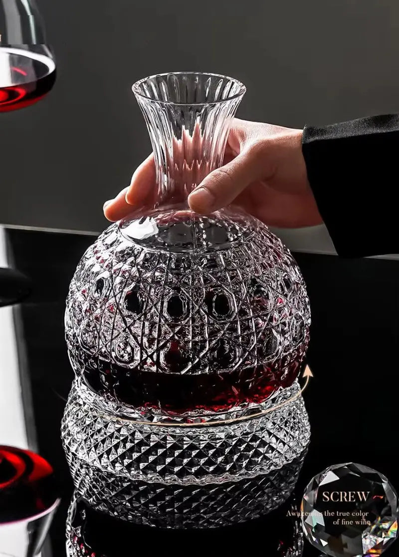 Elegant Lead-Free Crystal Wine Tumbler - 1500ml Aerator Decanter